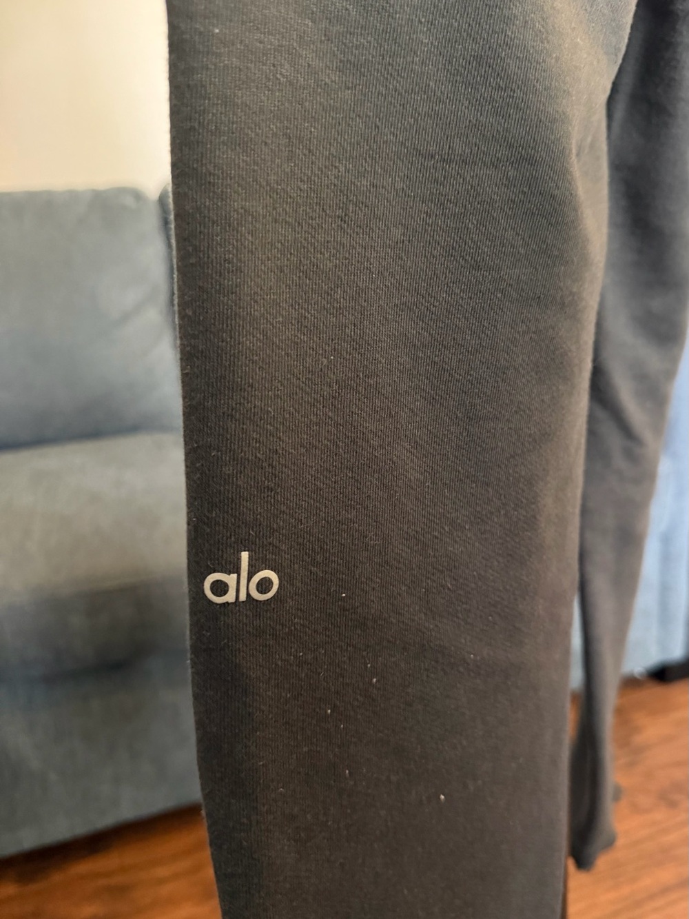 ALO Yoga Women's Distressed Track Joggers - Charcoal - Picture 4 of 6